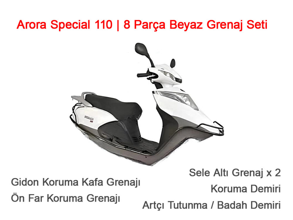 Parça: Special Alfa 110  Beyaz Grenaj Seti Koruma Demirli