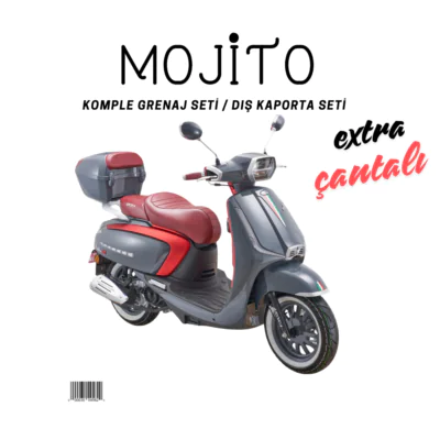 Parça: Mojito Füme Gri Grenaj Seti 22 Parça + Çantalı